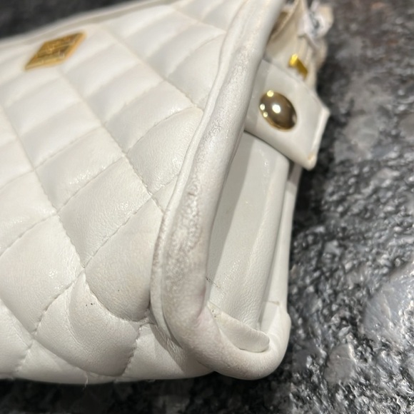 Givenchy Vintage White Leather Zip Clutch Bag Pouch 7” x 5” x 2.5” - Picture 15 of 16